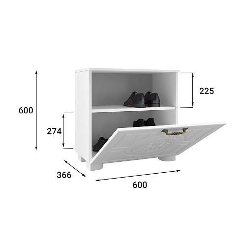 Тумба «Монблан» МБ-32К белое дерево