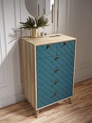 Комод Велламо ВО-02 блэквуд ячменный/морская волна