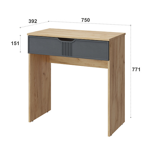 Стол туалетный ЭЛ-36 дуб крафт золотой/графит