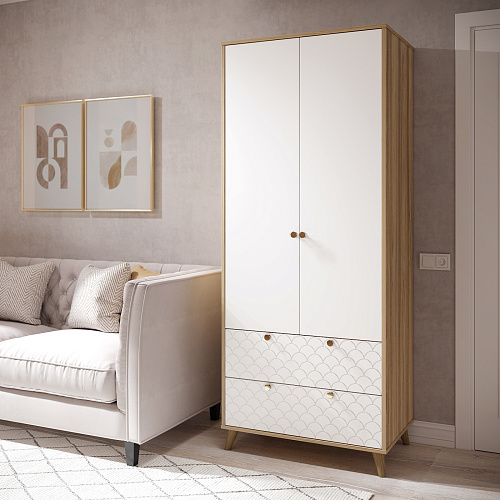 Шкаф Велламо ВО-07 блэквуд ячменный/бланж