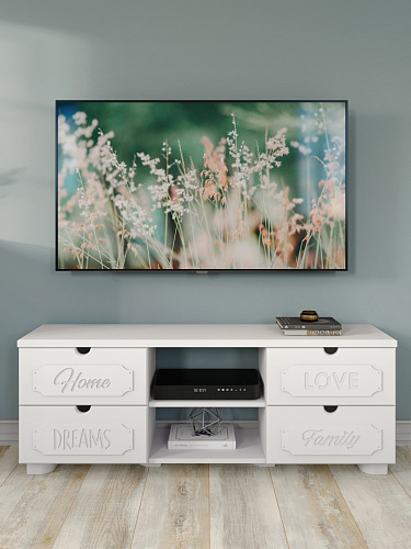 Тумба для ТВ ДримСтар ДС-15 белое дерево