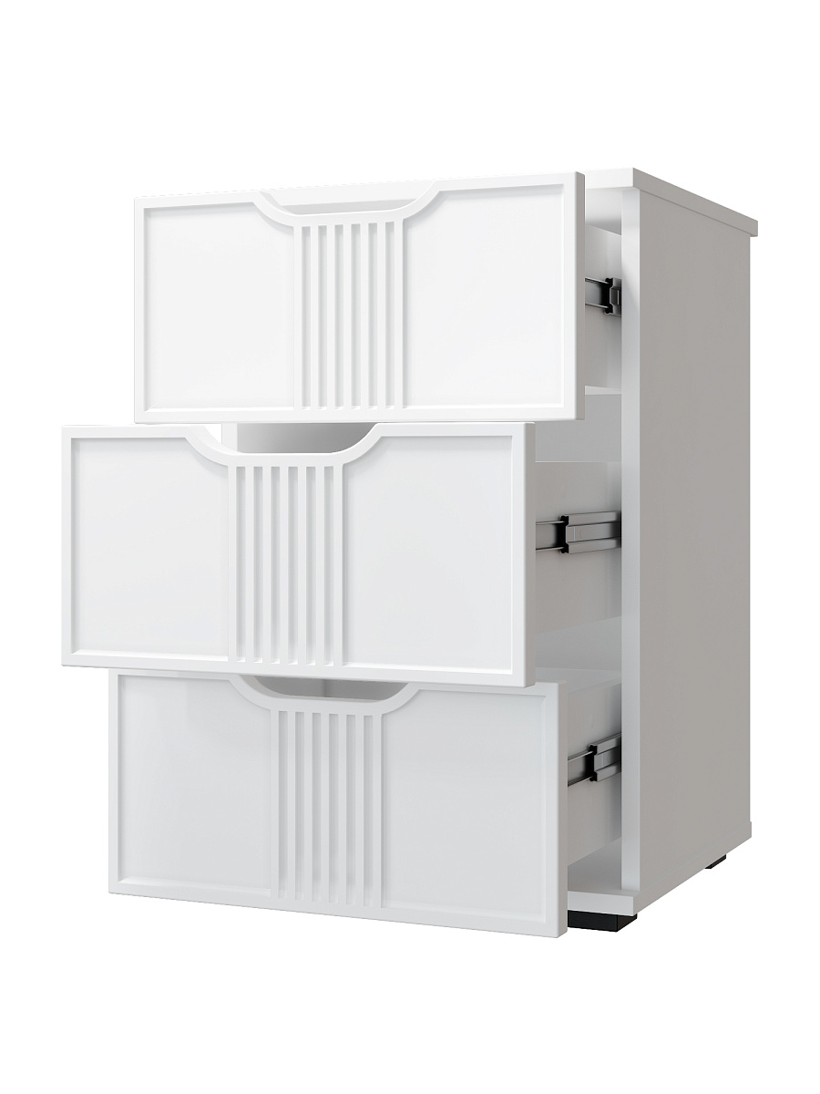 Тумба прикроватная Эмилия ЭЛ-26 белый структурный/меренга