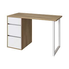 Стол С-411 блэквуд ячменный/меренга (1200х550 белая опора)