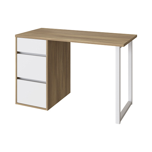 Стол С-411 блэквуд ячменный/меренга (1200х550 белая опора)