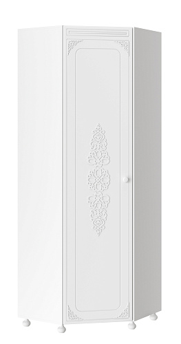 Шкаф угловой Ассоль АС-52К (левый) белое дерево