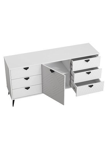 Комод Астрид АР-03 белый бриллиант/бланж