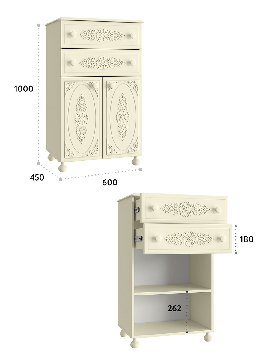 Комод Ассоль плюс АС-63 ваниль