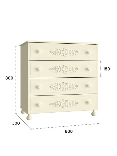 Комод Ассоль плюс АС-5 ваниль