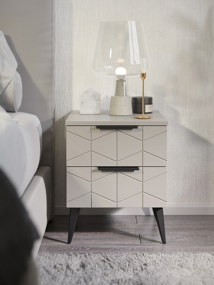 Тумба прикроватная Контемпо КТ-04 кашемир/шарли керамика