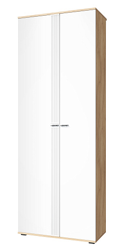 Шкаф для одежды Эмилия ЭЛ-13К глухой дуб крафт золотой/меренга