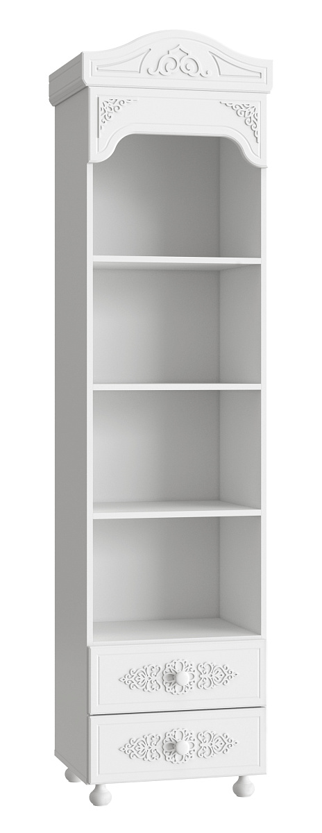 Шкаф-пенал открытый Ассоль АС-43 белое дерево