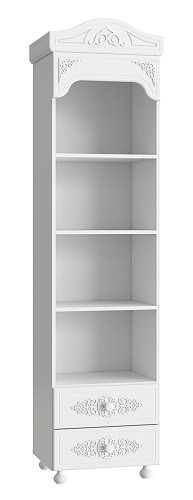 Шкаф-пенал открытый Ассоль АС-43 белое дерево