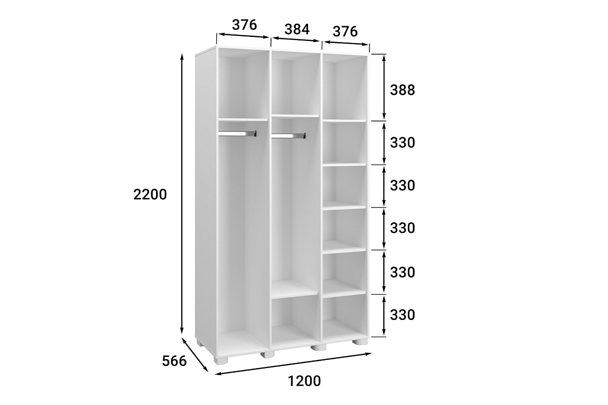 Шкаф «Монблан» МБ-24К белое дерево
