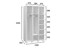 Шкаф «Монблан» МБ-24К белое дерево