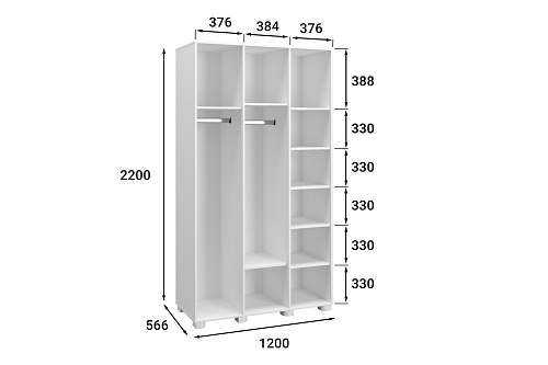 Шкаф «Монблан» МБ-24К белое дерево