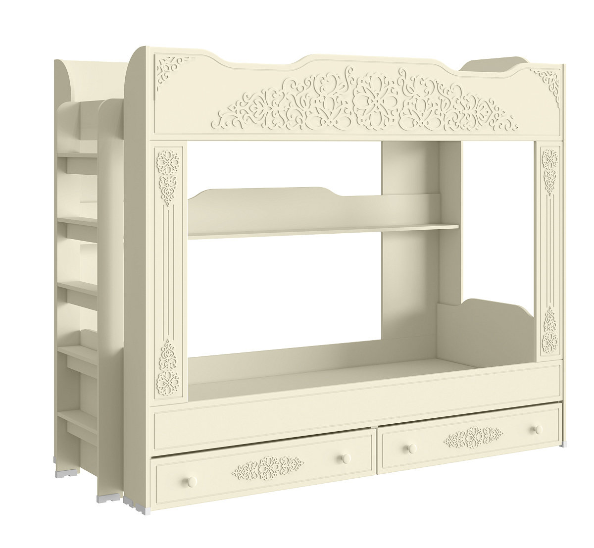 Кровать двухъярусная Ассоль плюс АС-25 (2000х900) ваниль