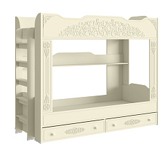 Кровать двухъярусная Ассоль плюс АС-25 (2000х900) ваниль