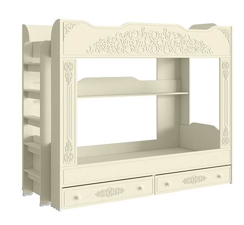Кровать двухъярусная Ассоль плюс АС-25 (2000х900) ваниль