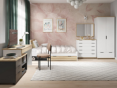 Комод Скайлайт СЛ-11К блэквуд ячменный/белый/меренга