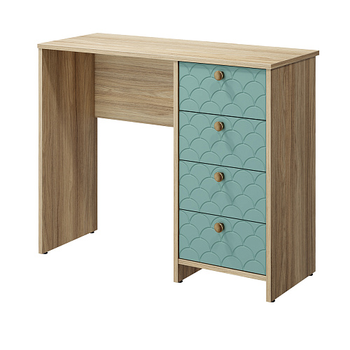 Стол Велламо ВО-10 блэквуд ячменный/бирюза