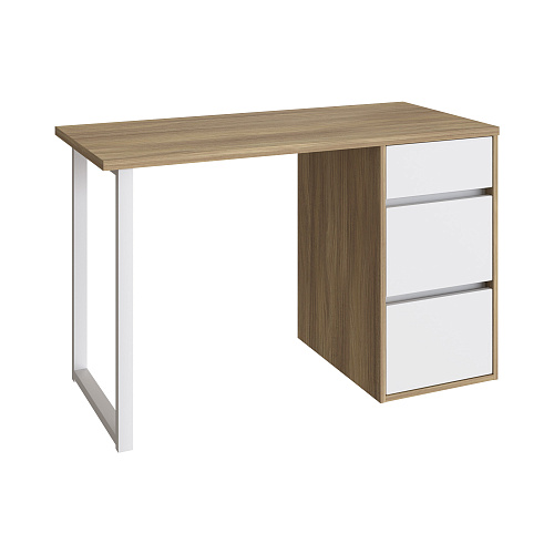 Стол С-411 блэквуд ячменный/меренга (1200х550 белая опора)