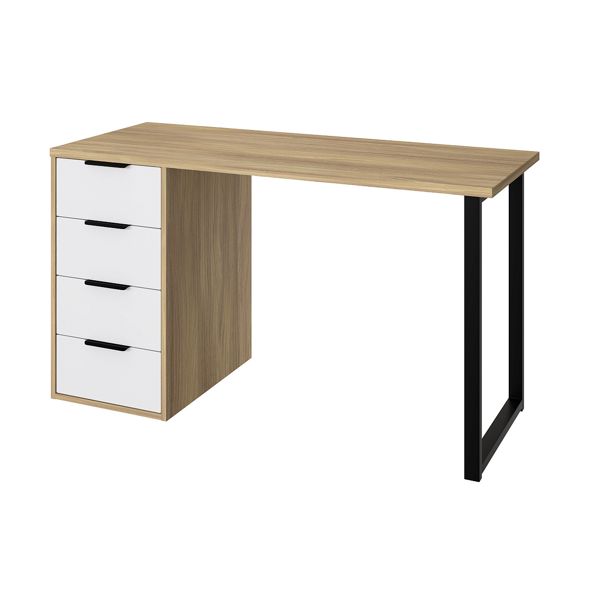 Стол письменный с полкой П-102402 блэквуд ячменный/меренга