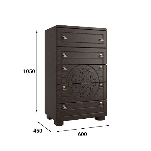 Комод «Монблан» МБ-35К венге/орех шоколадный