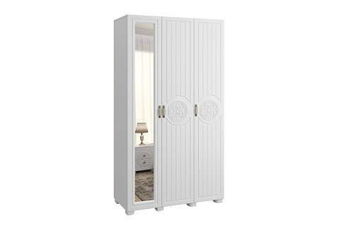 Шкаф «Монблан» МБ-24К комбинированный белое дерево