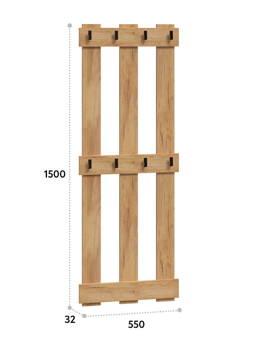 Набор мебели для прихожей Агата АТ-007 дуб крафт золотой