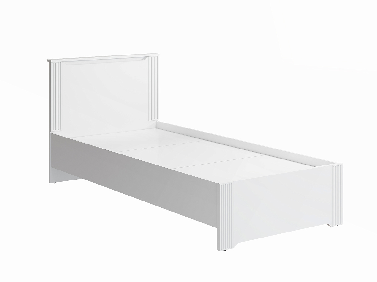 Кровать Эмилия ЭЛ-27 (90х200) белый структурный/меренга