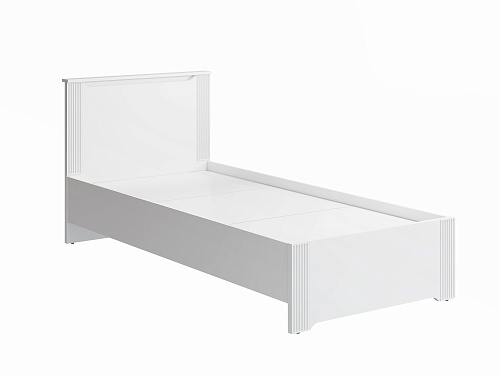 Кровать Эмилия ЭЛ-27 (90х200) белый структурный/меренга