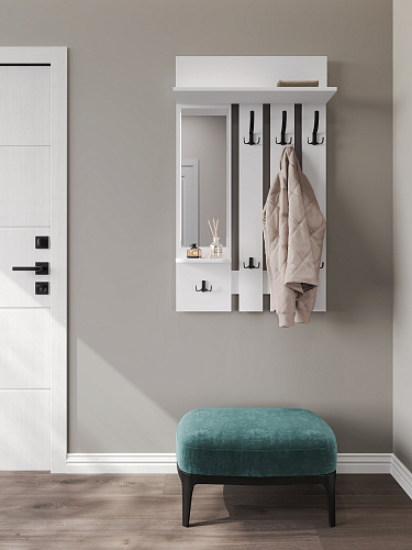 Вешалка настенная ВН-10 белый структурный/меренга