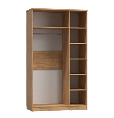 Шкаф трехдверный для одежды Виктория ВИ-9 дуб крафт золотой