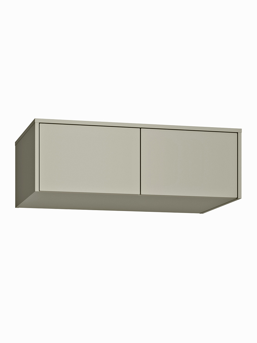 Шкаф с антресолью Оптима ОП-125 глиняный серый/риолит