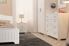 Гарнитур для спальни «Монблан 2020-03» белое дерево