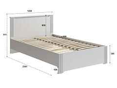 Кровать Эмилия ЭЛ-28 (120х200) кашемир/шарли керамика
