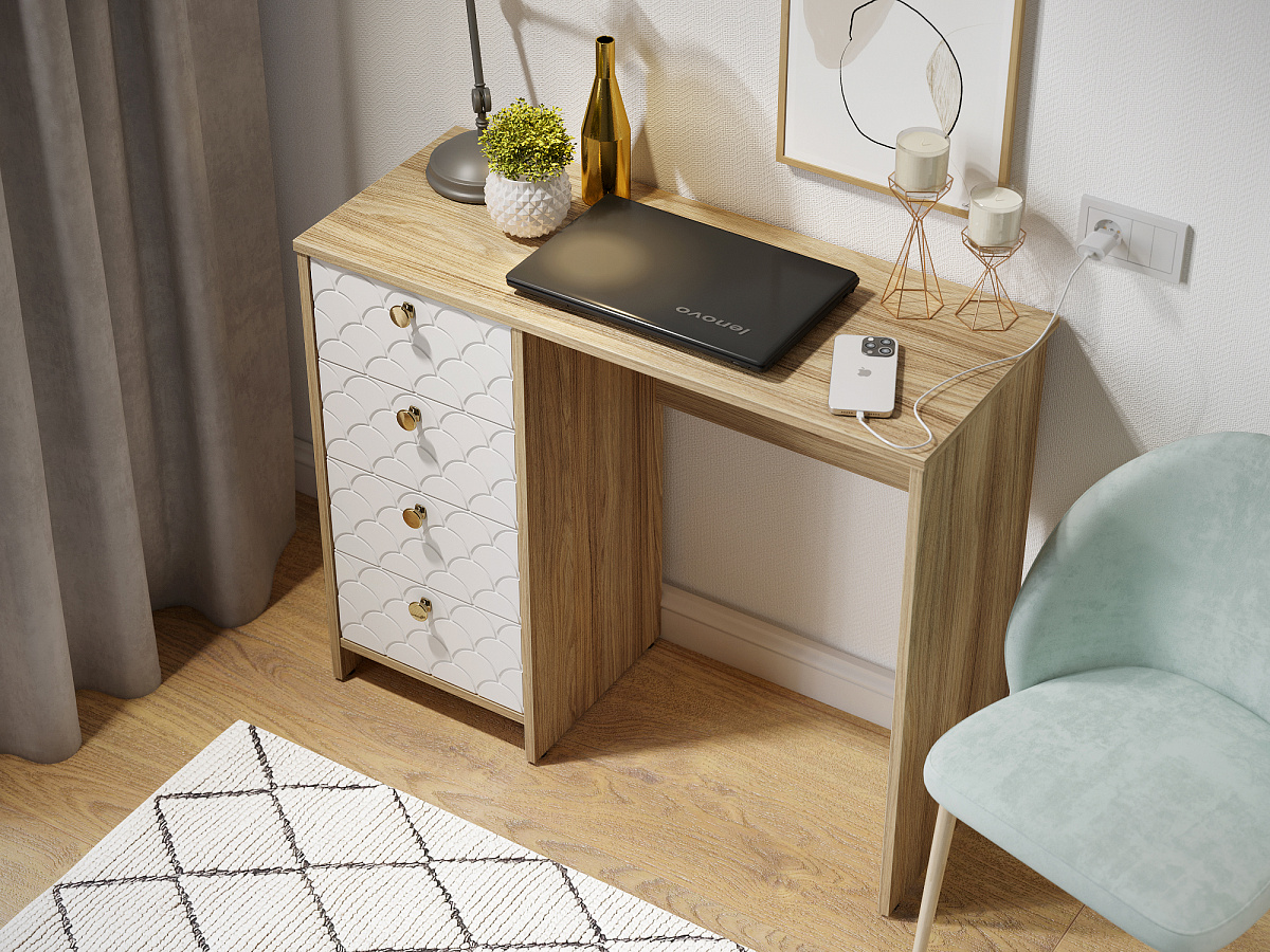 Стол Велламо ВО-10 блэквуд ячменный/бланж