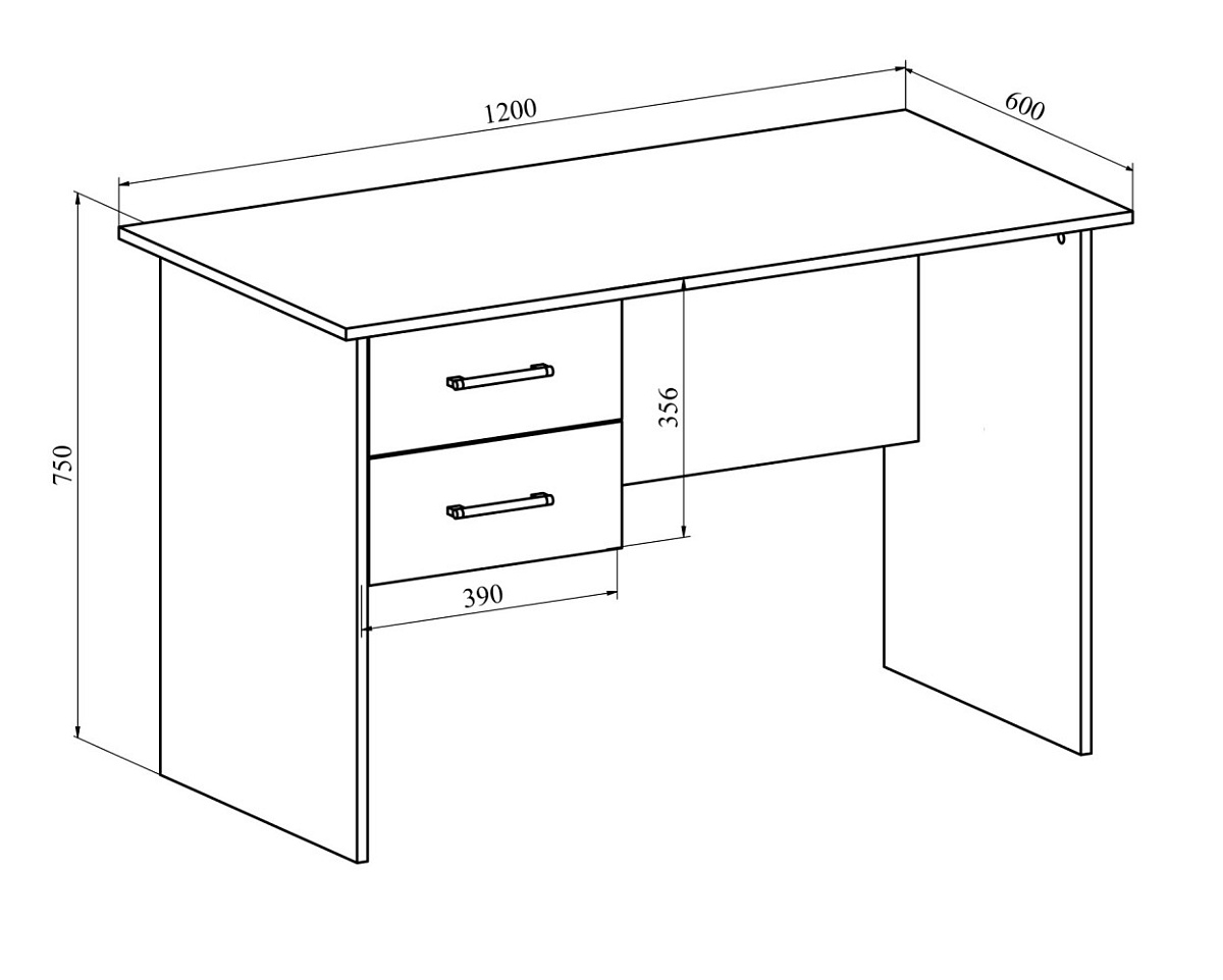 Комплект стол с тумбой  ОФ-112К+ОФ-21 венге