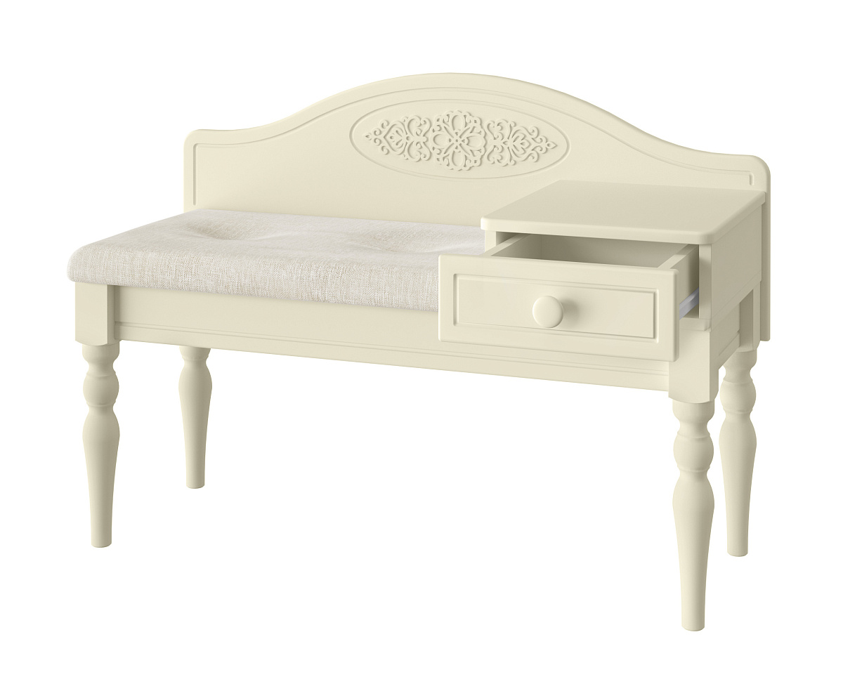 Банкетка Ассоль плюс АС-41  (ящик справа) ваниль