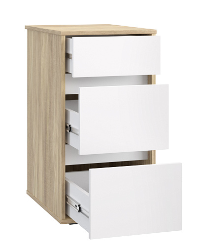 Тумба Оскар ОС-10 блэквуд ячменный/белый структурный