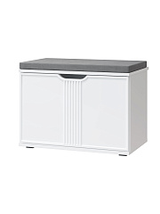 Тумба Эмилия ЭЛ-4К (с подушкой) белый структурный/меренга