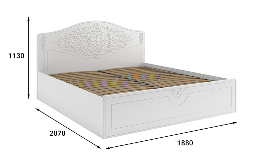 Кровать Ассоль АС-61 (2000х1800) белое дерево
