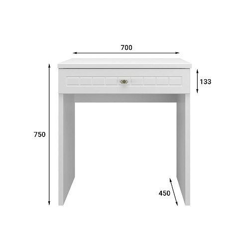 Туалетный столик Монблан МБ-72К белое дерево
