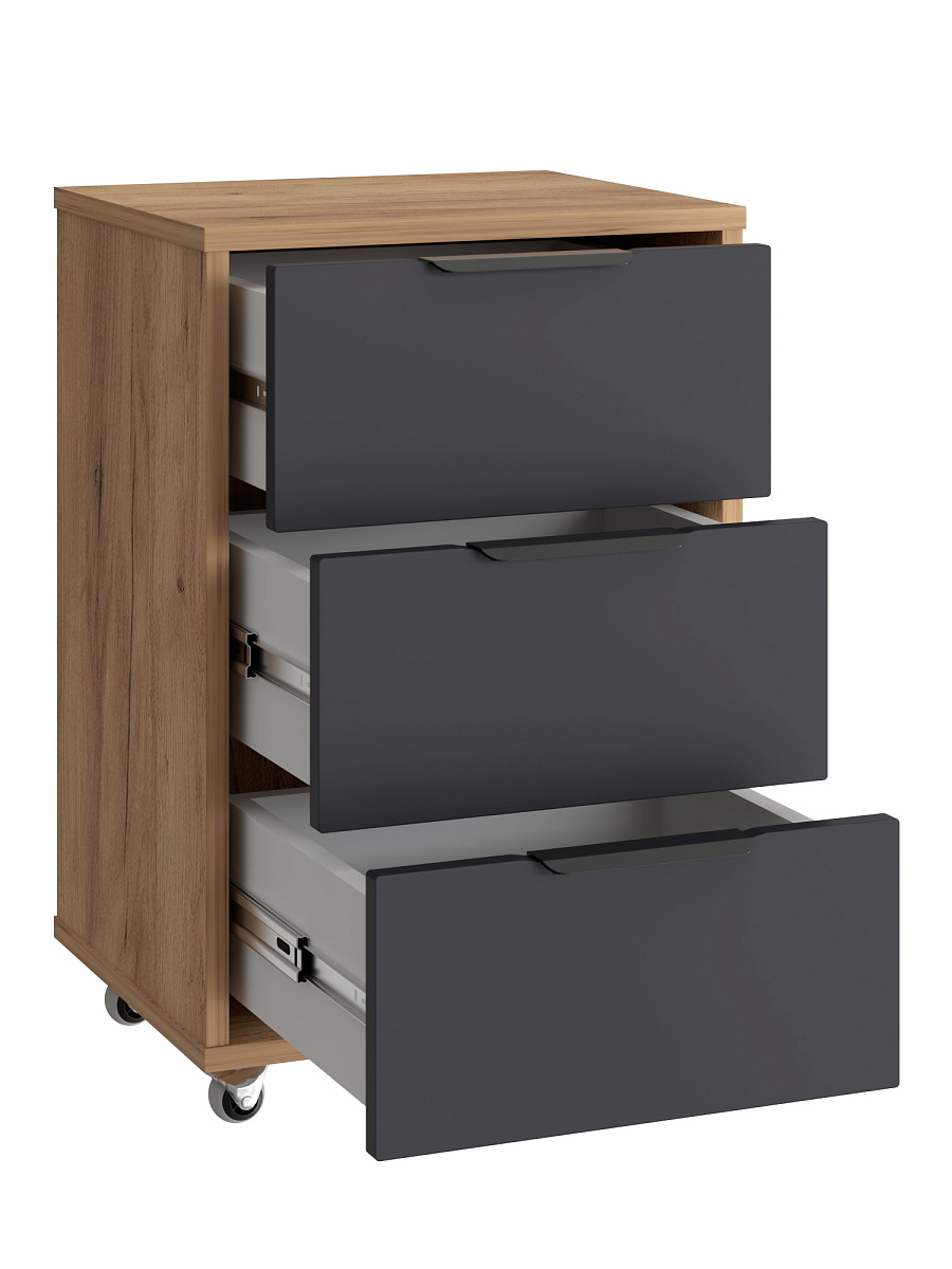 Тумба мобильная К-54 дуб крафт золотой/графит