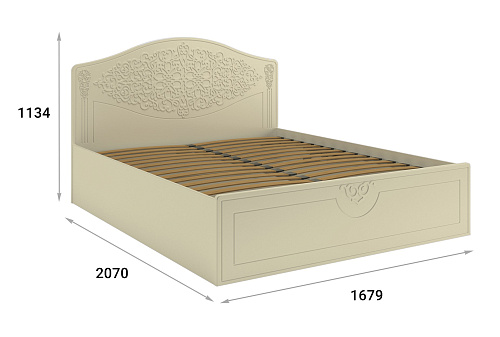 Кровать Ассоль плюс АС-30 (2000х1600) ваниль