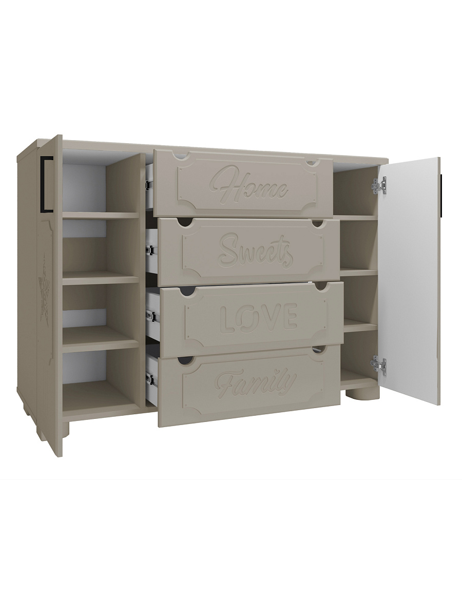 Комод ДримСтар ДС-17 глиняный серый/риолит