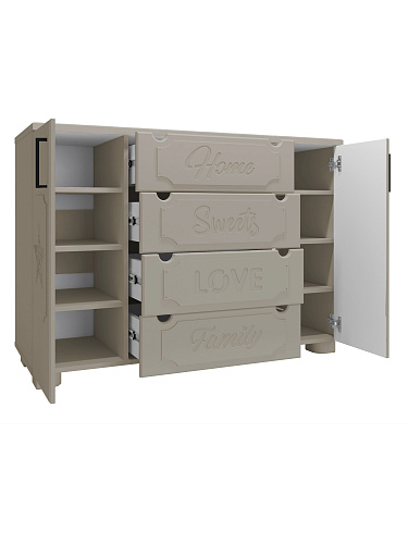 Комод ДримСтар ДС-17 глиняный серый/риолит