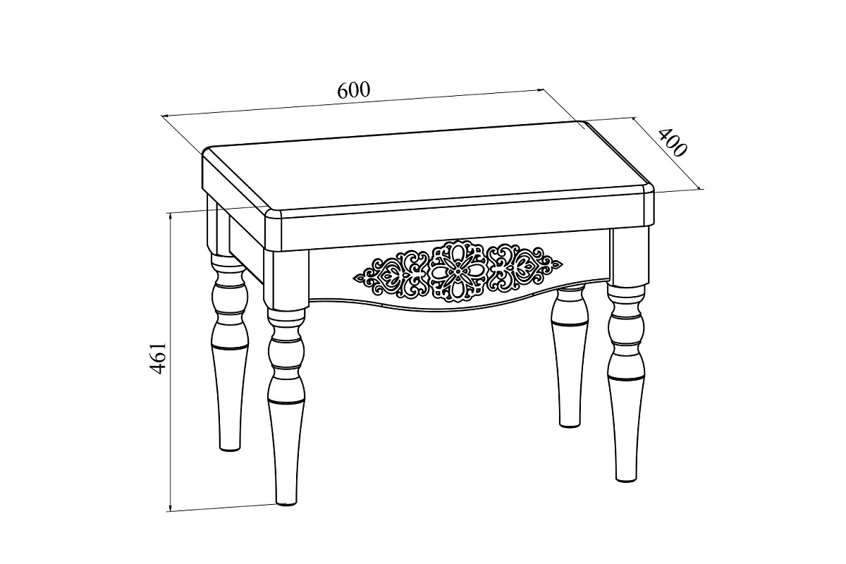 Банкетка Ассоль АС-33 белое дерево