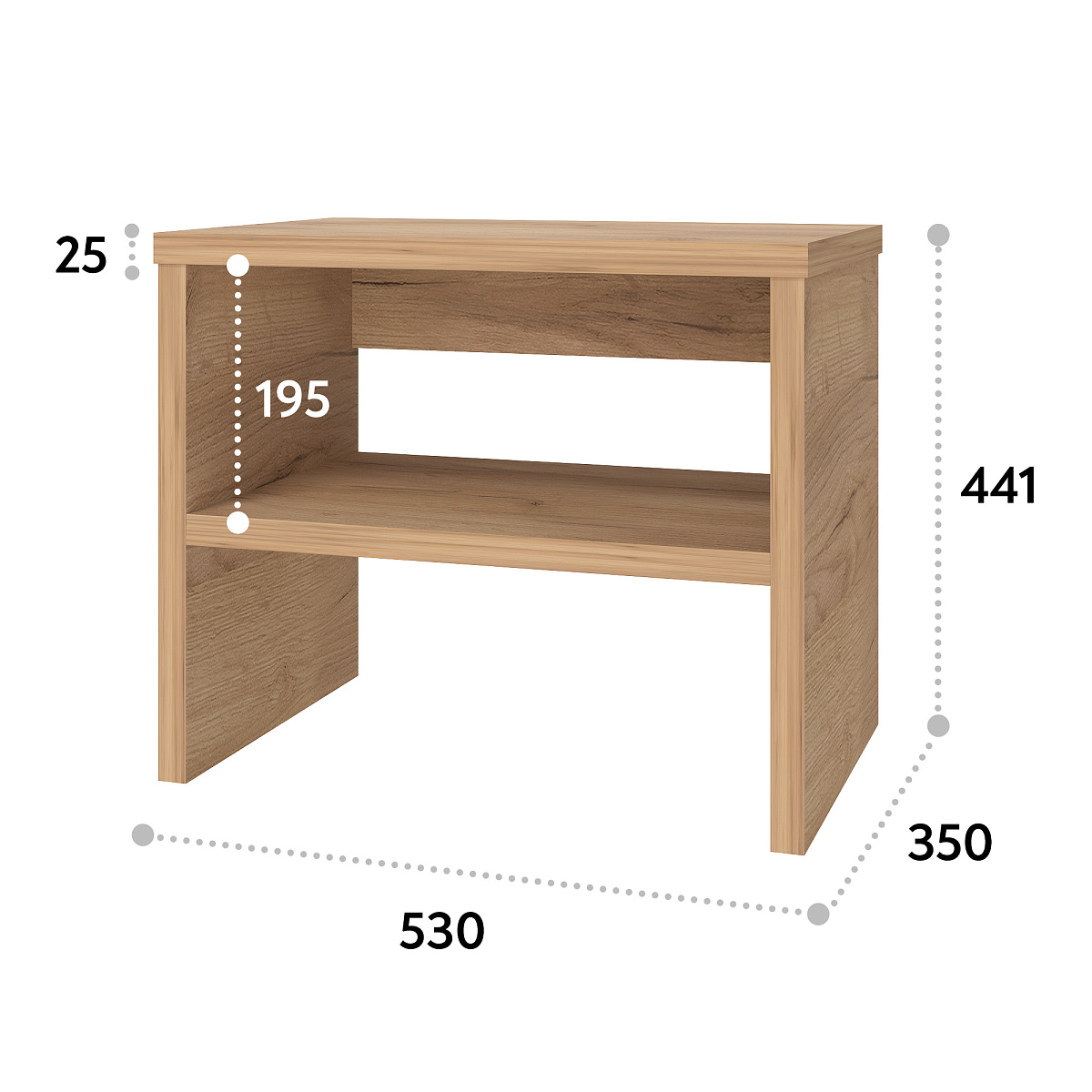 Тумба Т-10 дуб крафт золотой (530х441)