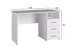 Стол письменный С-112K белый структурный